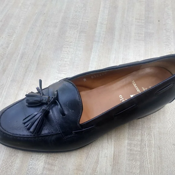 Ralph Lauren Mens Italy Tassel Black Slipon Loafer Size 8.5D  display picture 3